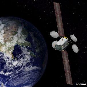 Artist's impression of the 702SP Boeing satellite