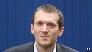 Jeremy Forrest arriving at Lewes Crown Court