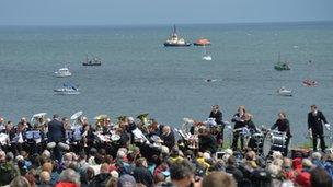 Crowds at Souter Lighthouse watching Foghorn Requiem