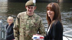 Lance Corporal Ian Lane and Thea Davies