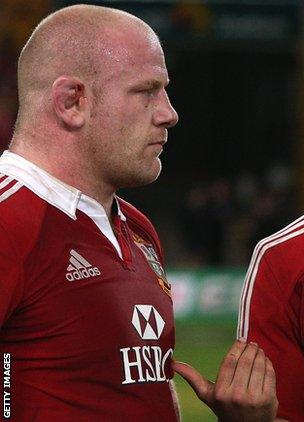 Lions prop Dan Cole looks none too happy after the final whistle in Brisbane