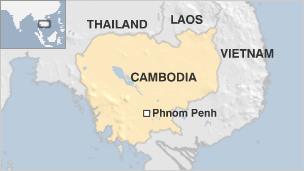 Cambodia locator map