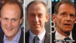 Sir Peter Bazalgette, Sir Nicholas Hytner and Sir Nicholas Serota