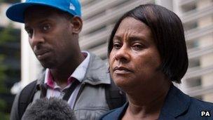 Doreen Lawrence with her son Stuart Lawrence