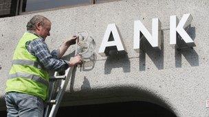 Bank sign