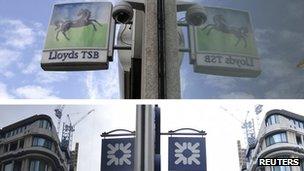 RBS and Lloyds TSB signs