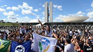 Brazilian Congress protests 27 June 13