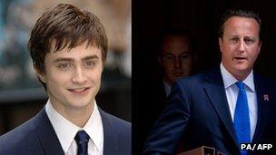 Daniel Radcliffe and David Cameron