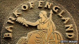 A Bank of England sign is displayed outside The Bank in London, England.