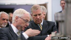 The Duke of York at the university