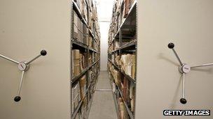 File photo of Stasi archives