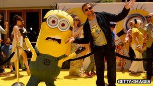 Minion and Steve Carell