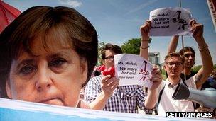 Protesters in Berlin