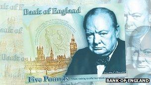 Bank of England Churchill banknote design