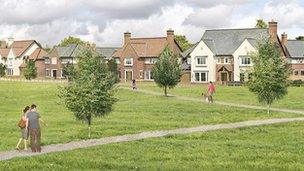 Artist's impression of Green Lane housing development in Yarm