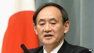 File photo: Japan Chief Cabinet spokesman Yoshihide Suga