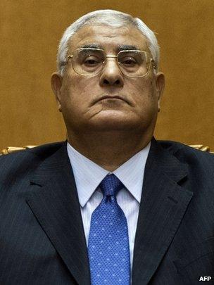 Adly Mansour in Cairo, 4 July