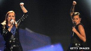 Icona Pop at the Billboard Awards