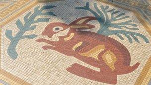 Replica hare mosaic