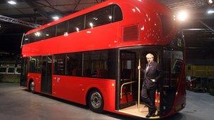 Boris Johnson and a Boris Bus