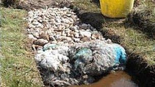 Fleeces used in path repair