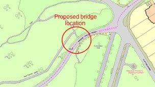 Proposed bridge location