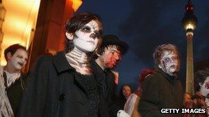 People dressed up as zombies