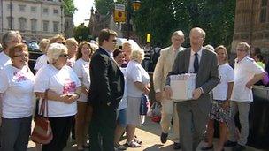 Mr Lefroy with the petition