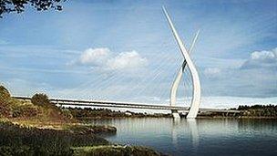 Artist's impression of the New Wear Crossing. Photo: Sunderland City Council