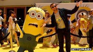 Minion and Steve Carell