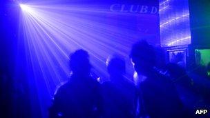 Bhutanese youngsters dance in a nightclub in Thimphu (June 2013)