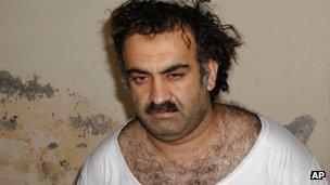 Khalid Sheikh Mohammed after his arrest in 2003