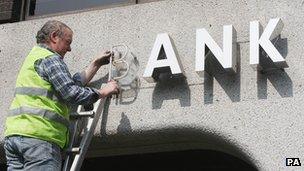 Bank sign