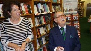 Valerie and Alan at a book signing