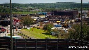 View of Lac-Megantic (12 July 2012)