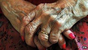 Elderly person's hands