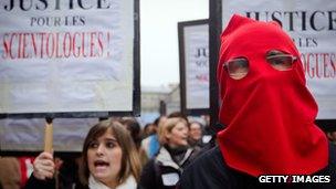 Scientology protest