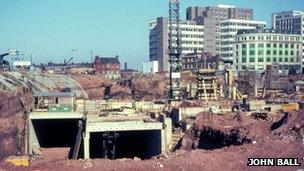 Queensway tunnel under construction