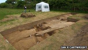 Archaeological trench in Sark