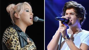 Pop stars Amelia Lily and Harry Styles