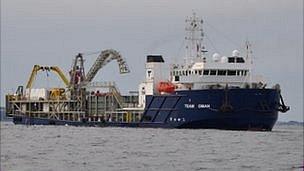 Team Oman, cable repair ship off Guernsey