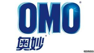 Omo's brand with Chinese characters