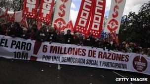 Spanish protesters