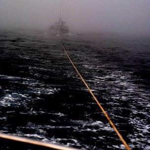 The ship was spotted floating out of thick fog near Downings harbour in County Donegal