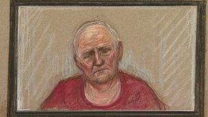 Stuart Hall court sketch