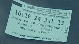 Pay and display ticket