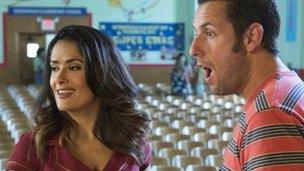 Salma Hayek and Adam Sandler