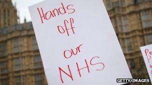 NHS protester