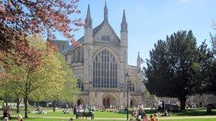 Winchester cathedral Hampshire