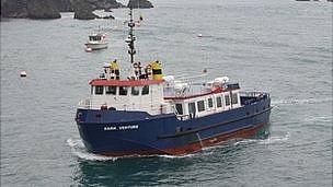 Sark Venture, owned by Isle of Sark Shipping and due to be used on Guernsey-Alderney route